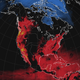 A screenshot showing the misery index overlaid on North America.